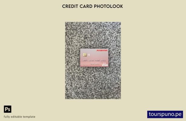 listo para imprimir Malta Akbank T.A.Ş. plantilla frontal de photolook de tarjet